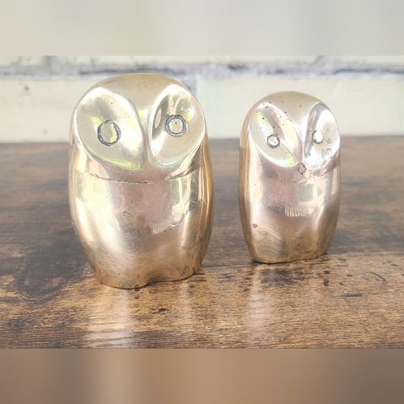 Vintage MCM Brass Owl Decor - Picture 1 of 5